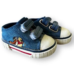 Vintage Disney Winnie The Pooh Toddler Denim Shoes